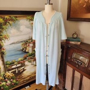 Vintage light mint gree Terry robe swim cover up osfm